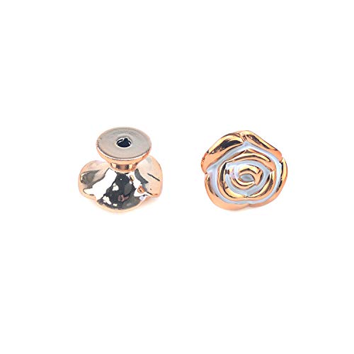 Bitray 20PCS Rose Pulls Cabinet Knobs Flower Drawer Knobs Pull Handles - color: Gold
