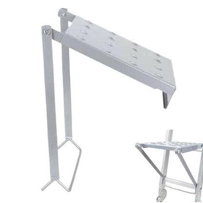 Ladder Tool Shelf - Adjustable Work, Steel Tray Panel, Foldable Storage Support, Multiuse Accessory Attachment | Convenient Organizer Enhancing Efficiency for Mechanics, Painters