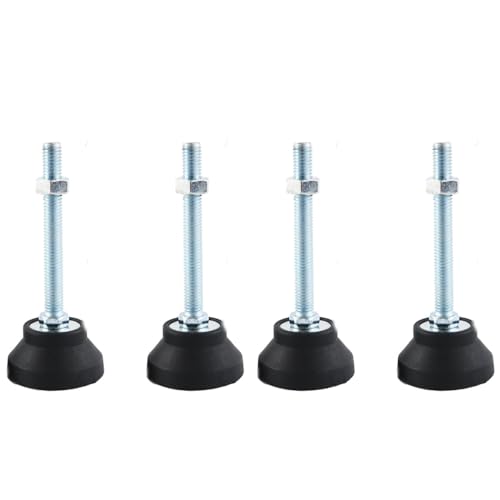 BORDSTRACT Furniture Leveling Feet, 4 pcs M8 Heavy Duty Height Adjuster Foot Feet Leveler Thread Size for Tables, Chair, Sofa, Workbench, Dresser, Bench, Cabinets(D40*M8*L80) - size: D40*M8*L80