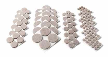 Scotch Felt Pads 162 PCS Beige, Felt Furniture Pads for Protecting Hardwood Floors, Round, Assorted Sizes Value Pack, Self-Stick design, Protecting from nicks, dents and scratches (SP845-NA) - size: Assorted Sizes