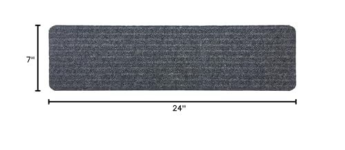 Stair Treads Collection Indoor Skid Slip Resistant Carpet Stair Tread Treads (Dark Grey, 1 Piece (7 in x 24 in)) - color: Dark Grey, size: 1 Pcs - 7"x24"