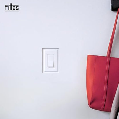 Fittes Modern Flush Wall Outlet Switch Receptacle Mount, 1 Gang, Customizable, ABS Lite, White, 5 Pack - size: 1 Gang, style: 5 Pack