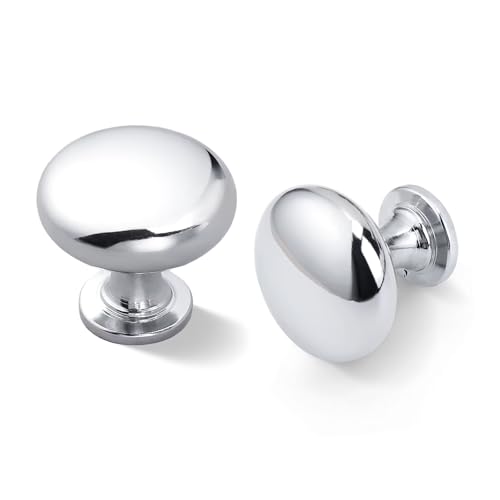 15 Pack Polished Chrome Kitchen Cabinet Knobs, 1-3/16 Inch(29.5mm) Drawer Knobs Dresser Knobs,Solid Drawer Pulls Kitchen Cabinet Pulls for Dresser Drawers - color: Polished Chrome