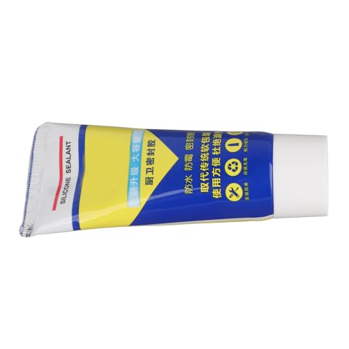 Sealant Water Caulk Adhesive for Bathroom Kitchen Basement Indoor Use with ABS Glass Ceramic Wood Aluminum Stainless Steel (White) - size: White