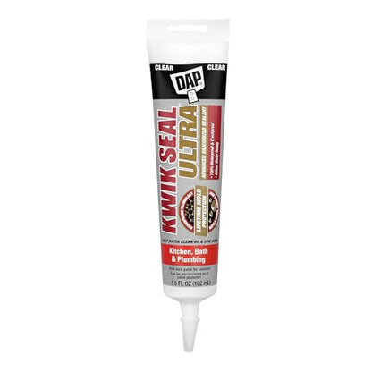 Kwik Seal Ultra Advanced Kitchen and Bath Siliconized Sealant, Clear, 5.5 Oz (7079818915) - color: Clear, size: 5.5 oz