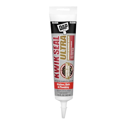 Kwik Seal Ultra Advanced Kitchen and Bath Siliconized Sealant, Clear, 5.5 Oz (7079818915) - color: Clear, size: 5.5 oz