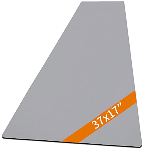 Large Gun Gleaning Mat for Pistol Rifle Shotgun, Oil-Resistant Gun Cleaning Pad, Non-Slip Waterproof Leather Workbench Mat Desk Pad for Gun Maintenance - color: Gray, style: 37"x17"