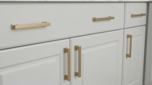 Alzassbg 10 Pack Champagne Bronze Cabinet Pulls, 5 Inch(128mm) Hole Centers Kitchen Cabinet Handles for Cabinets and Drawers AL3061TGP - color: Champagne Bronze, size: 5" Hole Center