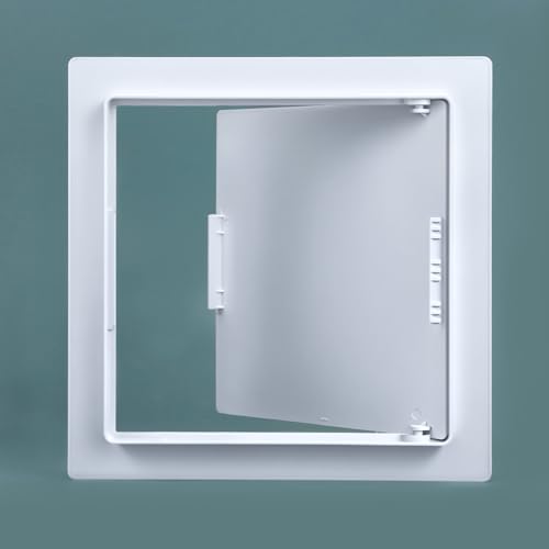 QWORK Access Panel for Drywall, 2 Pack 8 x 8 Inch ABS Plastic Access Door, Wall Hole Cover Plate for Plumbing & Electrical Cables