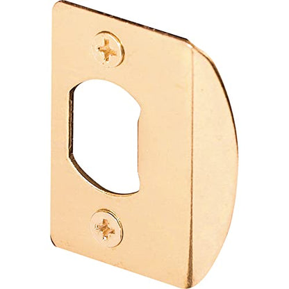 Prime-Line E 2232 Standard Latch Strike, 1-5/8 In., Steel, Brass Plated Finish (2 Pack) - color: Brass