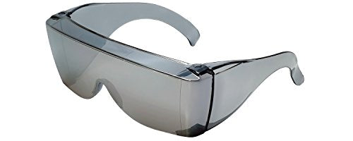 Calabria 3000 Fitover Safety Glasses with Uni-Lens – [Silver Mirror] Wrap Around Eye Protection | Anti-Fog Scratch Resistant | Protective Eyewear - color: Silver Mirror