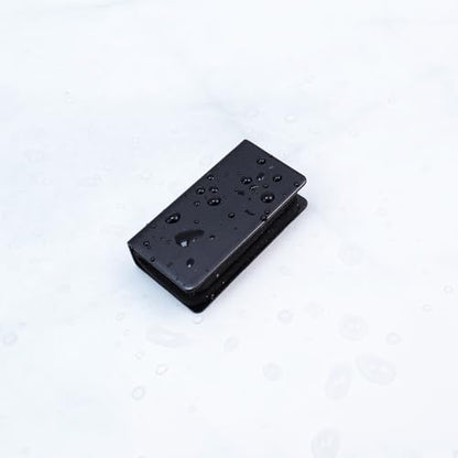 T Tulead Glass Clip Black Strike Plate Magnetic Rectangular Glass Clamp 1.6"x0.4"x0.8" Pack of 4 for Cabinet, Door, Wardrobe