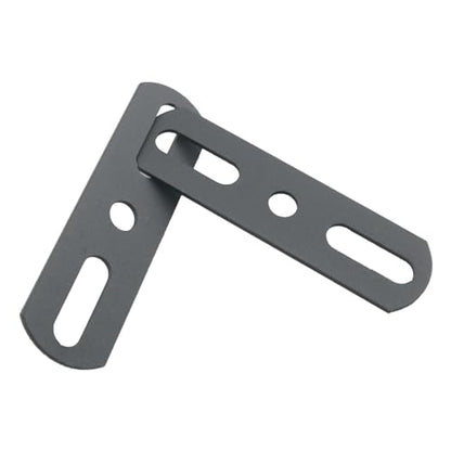 2PCS Black Metal Steel Fixed Bracket Connector Heavy Duty Repair Panel Adjustable Fasteners Furniture Leg Assembly Components