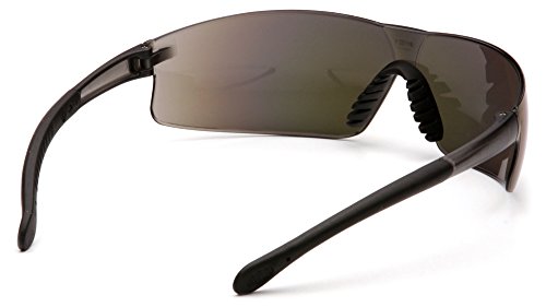 Pyramex Provoq Safety Eyewear Blue Mirror Lens Black Temples - color: Multi-color Mirror Lens/ Black Frame