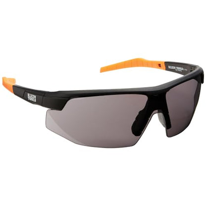 KLEIN TOOLS 60160 Safety Glasses, PPE Protective Eyewear with Semi Frame, Scratch Resistant and Anti-Fog, Gray Lens - color: Gray Lens, size: Single