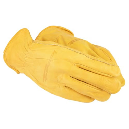 Forney, 53050, Premium Cowhide Leather Driver Work Gloves, Size Men's 2XL