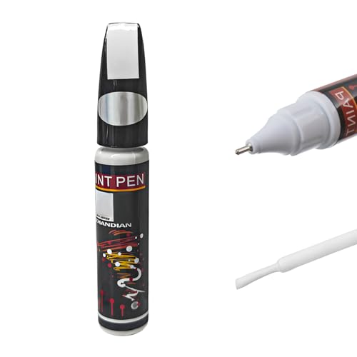 Touch Up Paint for Cars, 2-In-1 Color Accurate Fill Paint Pen Lasting Auto Scratch Remover, Quick Drying Automotive Touch-Up Paints Pen for Scratch Repair, Car Accessories (White) - color: White