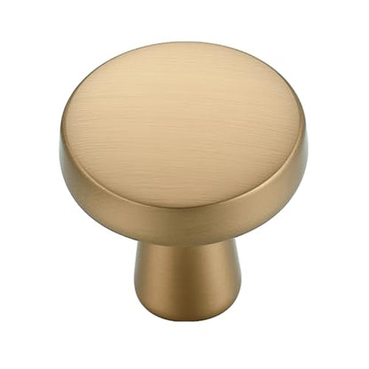 Ravinte 10 Pack Champagne Bronze Cabinet Knobs Mini Round Knobs Single Hole Solid Drawer Pulls for Dresser Drawers -1 Inch Diameter - color: Champagne Bronze