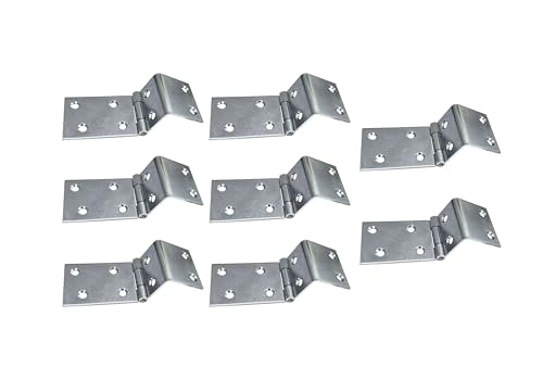 QCAA Heavy Duty Durable Steel Chest Hinge for Box, Door & Cabinet, 1-1/2" x 1.8 mm, Zinc Plated, 8 Pack, Made in Taiwan - color: Zinc Plated, size: 8 Pack (1-1/2" x 1.8mm)