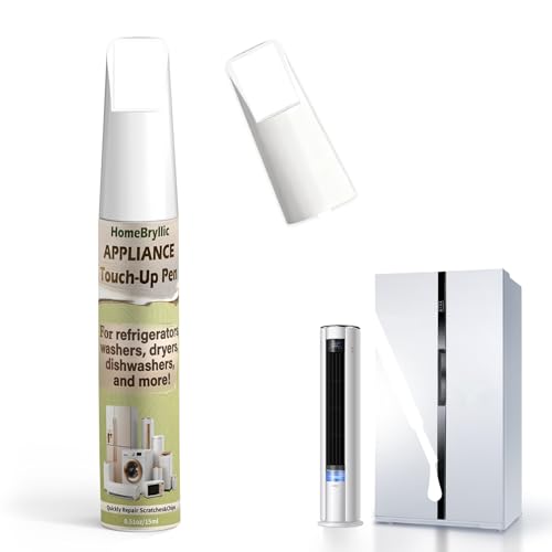 Pure White Appliance Repair Paint, Two in One Design Appliance Touch up Paint Pen Effective Rust Prevention, Suitable for Refrigerators,Washing Machines, Dishwashers and Other Appliances - color: Pure white