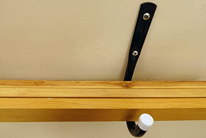 Shepherd Hardware 8089E Heavy Duty Steel 5-Inch Garage Storage Utility Hooks, 4 Pack, Black - size: 5 Inch