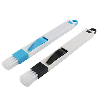 E-outstanding Window Groove Cleaning Brush 2PCS Window Track Door Groove Corner Detachable Brush with Dustpan Screen Keyboard Cleaner Cleaning Tools