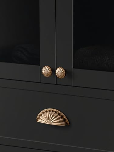 Champagne Bronze Cabinet Cup Pulls 3" Hole Center 10 Pack Drawer Pulls Kitchen Hardware Cabinet Handles Dresser Handles Knobs - color: Champagne Bronze, size: 3"(76mm) Hole Center