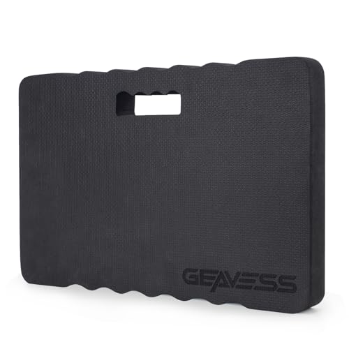 1.5" Extra Thick Garden Kneeling Pad, Comfortable Foam Knee Pad with Handle, Durable Supportive Knee Cushion for Gardening, Yard Work, Car Repairing, Workshop, Baby Bathing, 17.5"x11", Black - size: 17.5in Length-Unfoldable