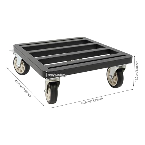 18x18 Inch Square Furniture Dolly, 1200LBS Heavy Duty Furniture Dolly for Sofa, Refrigerator, Washer on Hardwood & Carpet, Moving Dolly with 4 Swivel Wheels for Home and Office Moving