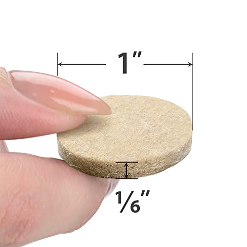 Best Felt Furniture Pads X-PROTECTOR - 48 Premium Chair Felt Pads Floor Protector for Furniture Feet Wood Hardwood Floors - Protect Your Hard Floors! (Beige) - size: 48 Pcs 1" Beige, Round