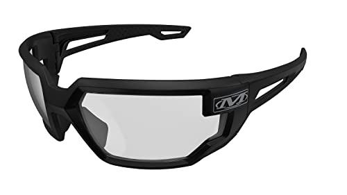 Mechanix Wear Type-X Clear Lens Safety Glasses - Anti-Fog Polycarbonate Industrial Safety Glasses - Ventilated Temples & Scratch-Resistant Lenses - Black Frame - color: Clear Lens, style: 1 Pair