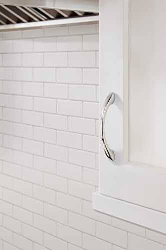 Amerock | Cabinet Pull | Polished Chrome | 3-3/4 inch (96 mm) Center to Center | Vaile | 10 Pack | Drawer Pull | Drawer Handle | Cabinet Hardware - color: Polished Chrome, size: 3-3/4 inch (96mm) Center-to-Center, style: 10 Pack