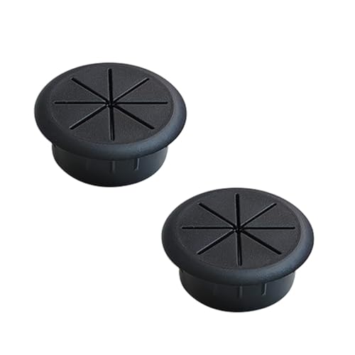 2 Pcs 2 Inch (50mm) Cable Grommet, Flexible Desk Hole Cover, Flexible Desk Grommet, Flexible Desk Grommets, Flexible Desk Cord Grommets, Flexible Desk Cable Grommet (Black) - color: Black