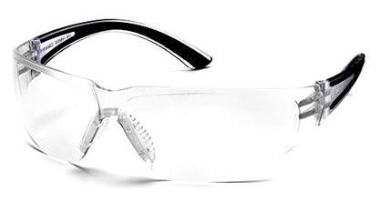 Pyramex Cortez Safety Eyewear, Clear Anti-Fog Lens With Black Temples - color: Black Temples/Clear Anti-fog Lens