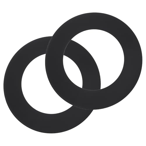 uxcell 2 Pack Goof Rings for 4" Recessed Lights, 4.25" ID 6.8" OD Steel Flat Goof Trim Ring Can Light Cover Plate Flush Mount Can Converter for Ceiling Wall Hole Decorative, Matte Black - color: Black, size: Fits: 4" Inch (cutout size approx 108mm/4.25")