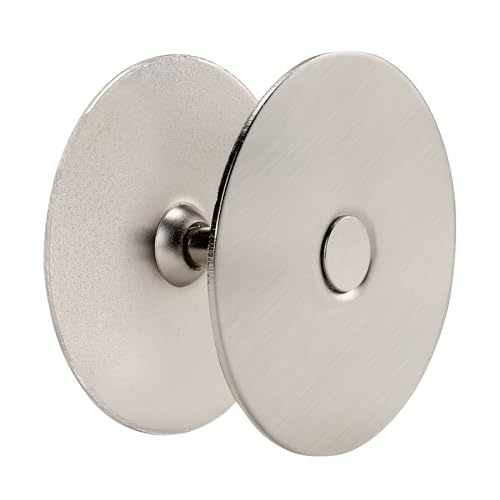 Door Knob Cover, 2-5/8" Diameter Solid Steel Deadbolt Cover Plate, Hole Filler Plate for Door Handle (1, Satin Nickel) - color: Satin Nickel