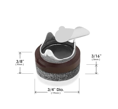 Slipstick GorillaFelt 3/4 Inch Chair Leg Floor Protectors/Felt Glides (Set of 16) Tap On Felt Furniture Pads Guaranteed to Stay On, Round Sliders, CB240-16 - size: 3/4 Inch 16 Pack