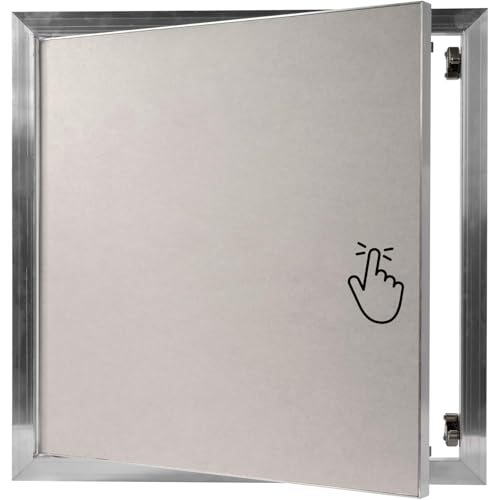 Repa Market 20 x 20 Inch Access Panel for Drywall with Aluminum Frame/Wall Hole Cover/Access Door Panel with Click Function – Heavy-Duty Service Hatch for Plumbing, Electrical, HVAC Access Door - color: Drywall - With Click function, size: 20 x 20