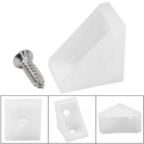 30 Pcs Plastic Corner Braces Nylon Shelf Closet Furniture Angle Bracket for Home Drawers Windows Cabinet, 0.79" x 0.79" x 0.59" (LxWxH)