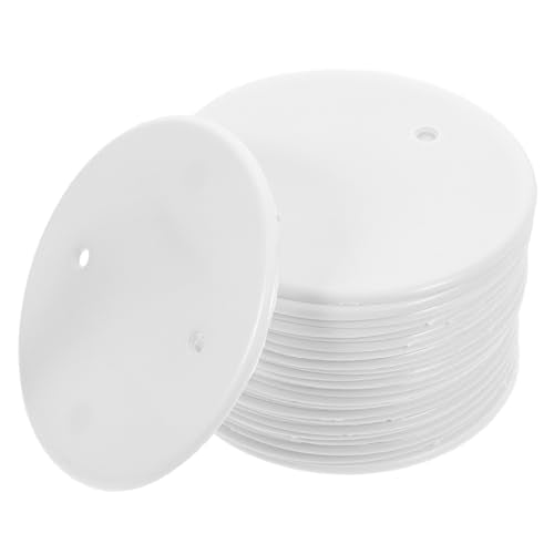 30pcs Wire Round Wall Plate - Ceiling Cover, Electrical Outlet Plates, Flat Blank Access Panel for Drywall Unpack - White Pp