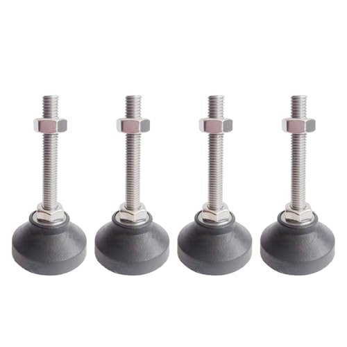 Furniture Leveling Feet, 4 pcs M6 Heavy Duty Height Adjuster Foot Feet Leveler Thread Size for Tables, Chair, Sofa, Workbench, Dresser, Bench, Cabinets(D30*M6*L50) - size: D30*M6*L50