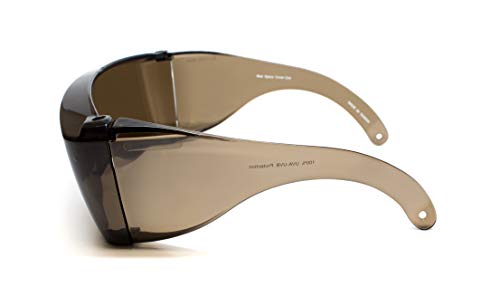 Calabria 3000 Fitover Safety Glasses with Uni-Lens – [Copper] Wrap Around Eye Protection | Anti-Fog Scratch Resistant | Protective Eyewear - color: Copper