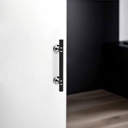 10 Pack 3-3/4 Inch Cabinet Pulls knurled Matte Black and Polished Chrome Kitchen Cabinet Handles Aluminum and Zinc Alloy Drawer Pulls Solid Cabinet Hardware - color: Black and Polished Chrome Knurled, size: 3-3/4'' Hole Center(96mm)