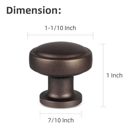 Brushed Bronze Solid Alloy Cabinet Knob Soft-Touch Color 30 Pack Round Knurled Cabinet Handle Hardware Drawer Pulls (20, Soft-Touch Brown) - color: Soft-Touch Brown