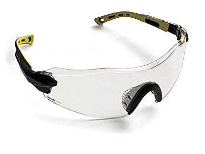 Anti-Fog Safety Glasses (Clear Lens) SPG801CL-AF, ANSI Z87.1, Scratch Resistant, Wrap Around Lens, Adjustable Temple & Hinges, UV Protection, Case & Strap Included