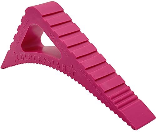 Rubber Door Stopper & Window Wedge, Award Winning Decorative Doorstop, Multi-Surface Door Stoppers for Home, Office, Schools, Made in Spain, Hot Pink - color: Hot Pink