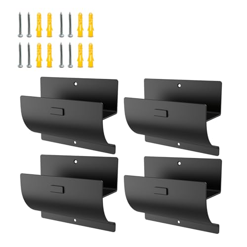 Heavy-Duty Ladder Hanger-Wall Mount Ladder Hook-Garage Wall Wheelbarrow Hangers-4 Pack - size: 4 P