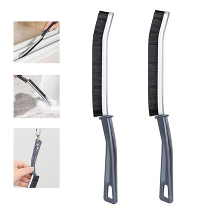 2 Pcs Hard Bristle Crevice Cleaning Brush - Crevice Cleaning Brushes for Household Use, Multifunctional Corner Gap Cleaning Brush Tool Grout Cleaner Brush for Kitchen Bathroom Window Track