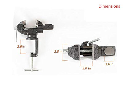 Table Vise Home Vise Clamp-On Vise, 3.0" black - size: 3.0" black