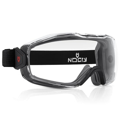 NoCry Anti Fog Safety Goggles Over Glasses For Men And Women — ANSI Z87.1 Premium Anti Scratch & UV380 — Eye Protection with Panoramic Lens & Adjustable Strap — Perfect Dust Goggles for Chemistry Lab - style: Premium Goggles